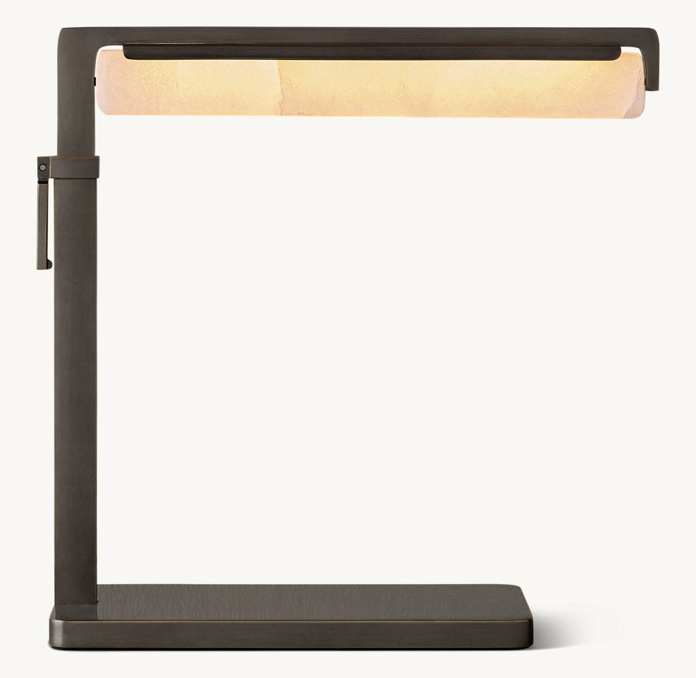 Audubon Alabaster Task Table Lamp