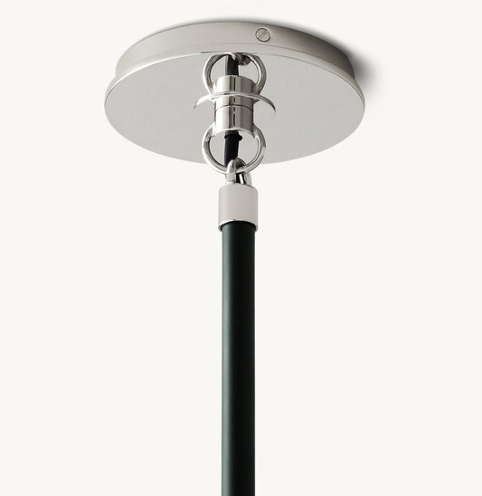 BISTRO GLOBE MILK GLASS CHANDELIER 34"