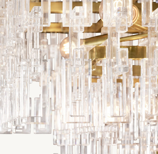 MARIGNAN TIERED RECTANGULAR CHANDELIER 60"