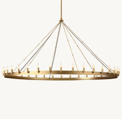 CAMINO VINTAGE CANDELABRA ROUND CHANDELIER 73"