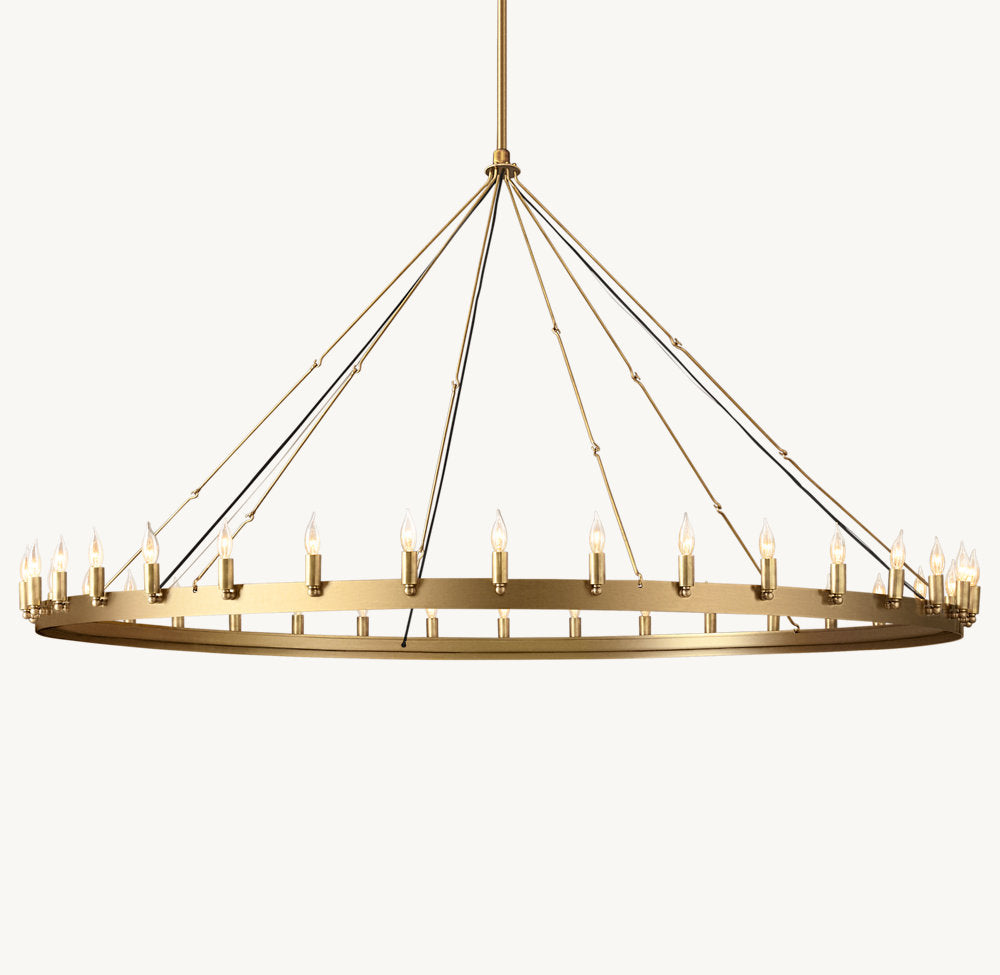 CAMINO VINTAGE CANDELABRA ROUND CHANDELIER 73"