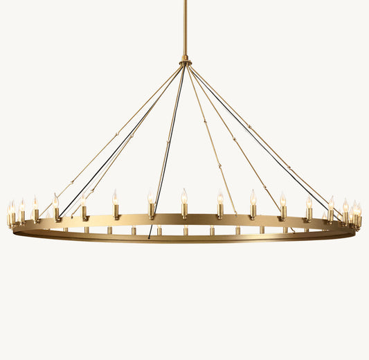 CAMINO VINTAGE CANDELABRA ROUND CHANDELIER 73"